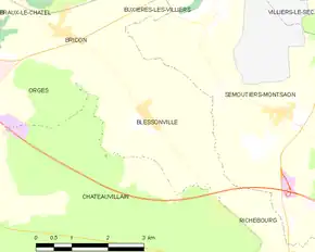 Poziția localității Blessonville