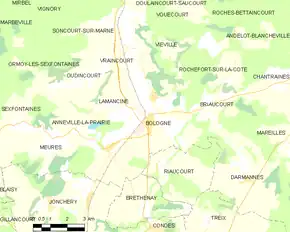 Poziția localității Bologne