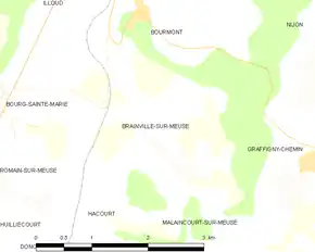 Poziția localității Brainville-sur-Meuse