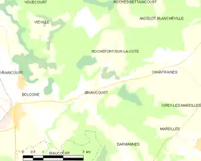 Poziția localității Briaucourt