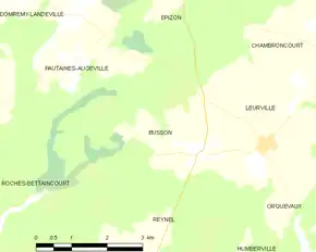 Poziția localității Busson