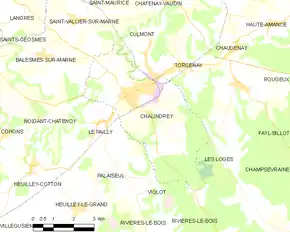 Poziția localității Chalindrey