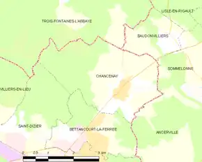Poziția localității Chancenay