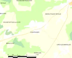 Poziția localității Chantraines