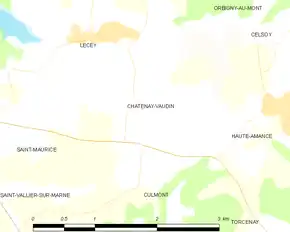 Poziția localității Chatenay-Vaudin