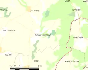 Poziția localității Choilley-Dardenay