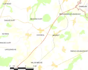 Poziția localității Choiseul