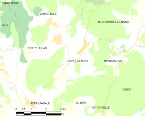Poziția localității Coiffy-le-Haut