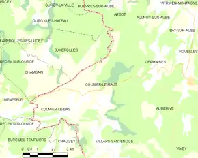 Poziția localității Colmier-le-Haut