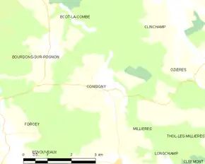 Poziția localității Consigny
