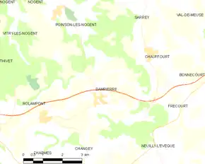 Poziția localității Dampierre