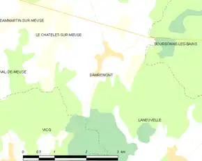 Poziția localității Damrémont