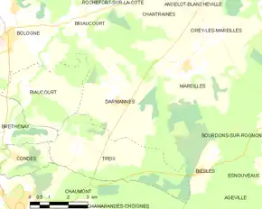 Poziția localității Darmannes