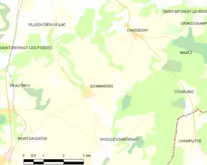 Poziția localității Dommarien