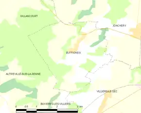 Poziția localității Euffigneix