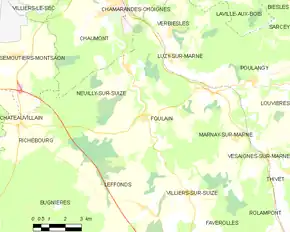 Poziția localității Foulain