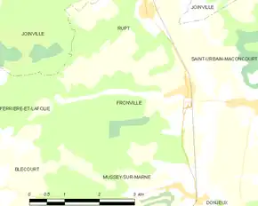 Poziția localității Fronville