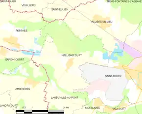 Poziția localității Hallignicourt