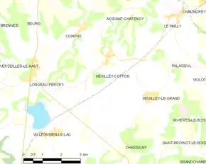 Poziția localității Heuilley-Cotton