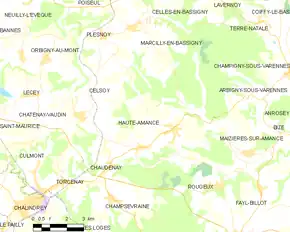 Poziția localității Haute-Amance