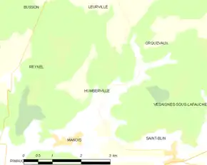 Poziția localității Humberville