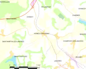 Poziția localității Humes-Jorquenay