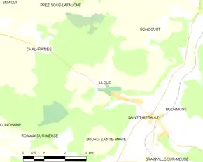 Poziția localității Illoud