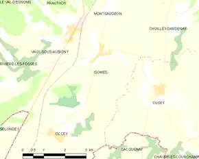 Poziția localității Isômes