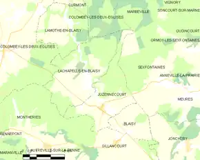 Poziția localității Juzennecourt