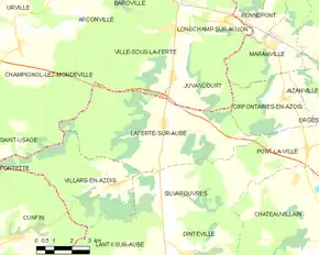 Poziția localității Laferté-sur-Aube
