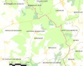 Poziția localității Larivière-Arnoncourt