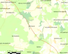 Poziția localității Leffonds