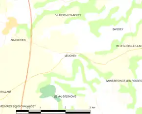 Poziția localității Leuchey