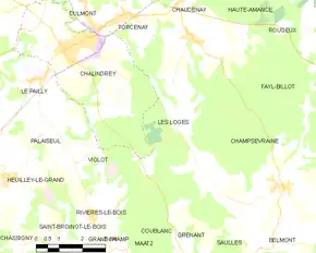 Poziția localității Les Loges