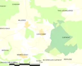 Poziția localității Longchamp