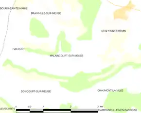Poziția localității Malaincourt-sur-Meuse