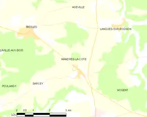 Poziția localității Mandres-la-Côte