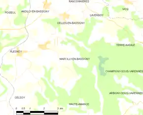 Poziția localității Marcilly-en-Bassigny