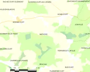 Poziția localității Mathons