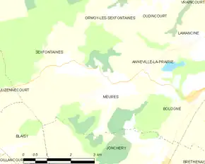Poziția localității Meures