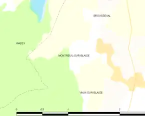 Poziția localității Montreuil-sur-Blaise