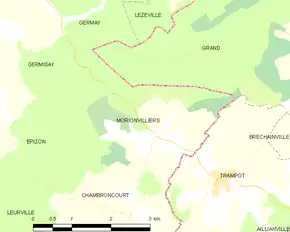Poziția localității Morionvilliers