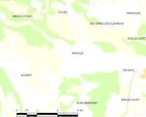 Poziția localității Ninville