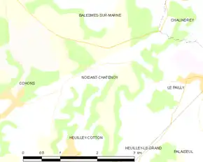 Poziția localității Noidant-Chatenoy