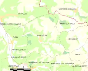Poziția localității Osne-le-Val