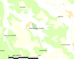 Poziția localității Poinson-lès-Nogent