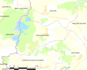 Poziția localității Puellemontier