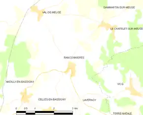 Poziția localității Rançonnières