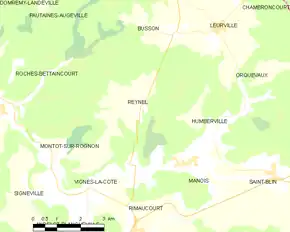 Poziția localității Reynel