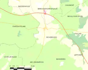 Poziția localității Richebourg